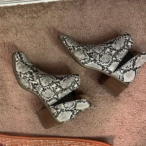 Dr. Schools Comfy Snakeskin booties
